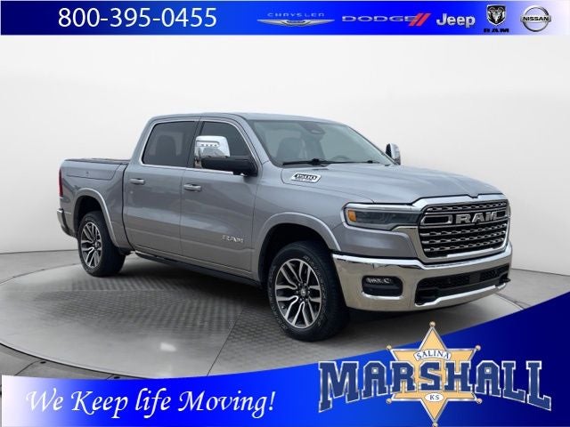 2025 RAM 1500 Limited in Billet Silver Metallic Clearcoat — front three-quarter view