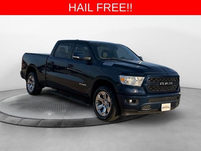 2022 RAM 1500 Big Horn/Lone Star in Patriot Blue Pearlcoat — front three-quarter view