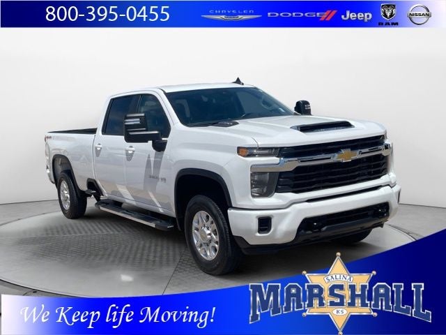 2024 Chevrolet Silverado 3500HD LT in Summit White — front three-quarter view