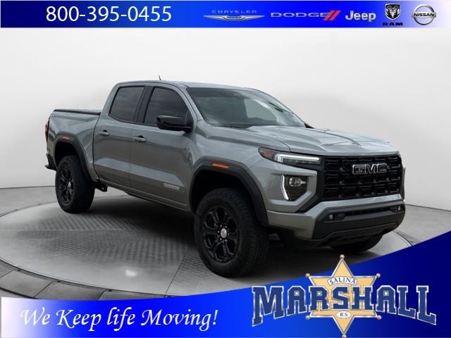 2023 GMC Canyon Elevation in Sterling Metallic — front three-quarter view