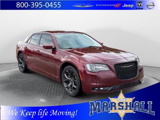 2021 Chrysler 300 S in Velvet Red Pearlcoat — front three-quarter view