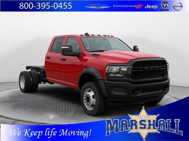 2024 RAM 5500HD Tradesman in Flame Red Clearcoat — front three-quarter view