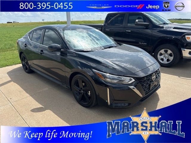 2024 Nissan Sentra SR in Super Black — front three-quarter view