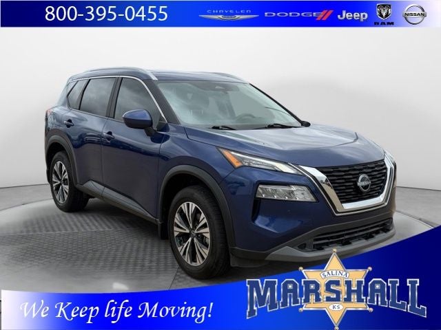 2023 Nissan Rogue SV in Caspian Blue Metallic — front three-quarter view