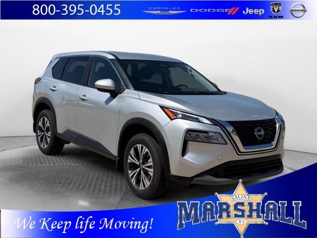 2023 Nissan Rogue SV in Brilliant Silver Metallic — front three-quarter view