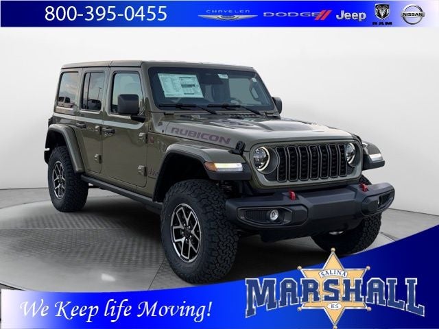 2026 Jeep Wrangler WRANGLER 4-DOOR RUBICON in 41 Exterior Paint — front three-quarter view