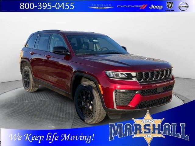2026 Jeep Grand Cherokee GRAND CHEROKEE LAREDO ALTITUDE 4X4 in Velvet Red Pearl-Coat Exterior Paint — front three-quarter view