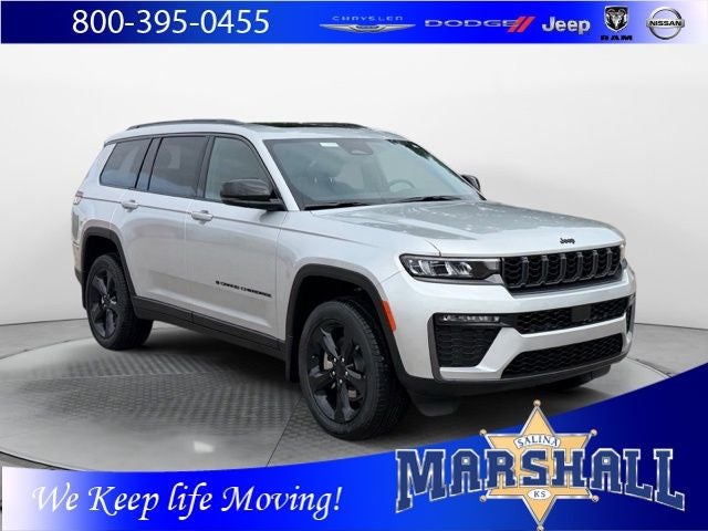 2026 Jeep Grand Cherokee GRAND CHEROKEE L LIMITED 4X4 in Silver Zynith Exterior Paint — front three-quarter view