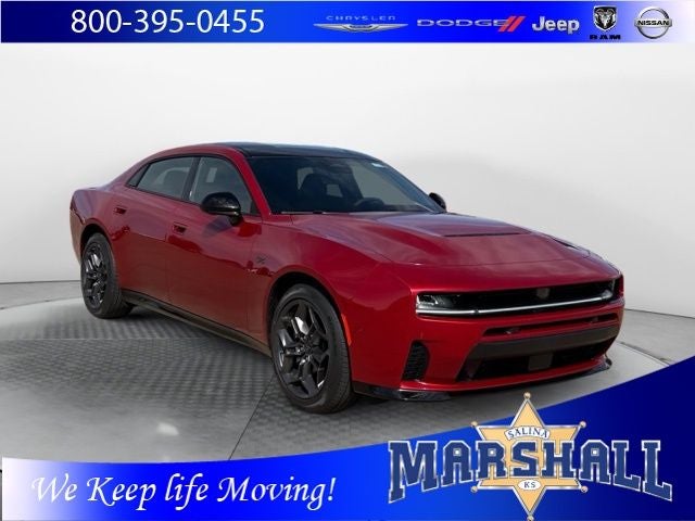 2026 Dodge Charger CHARGER R/T PLUS 4-DOOR AWD in Redeye Exterior Paint — front three-quarter view