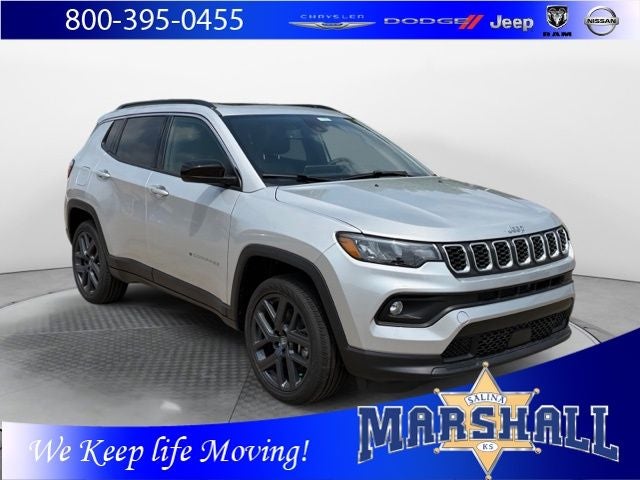 2026 Jeep Compass COMPASS 85TH ANNIVERSARY EDITION 4X4 in Silver Zynith Metallic Clear-Coat Exterior Paint — front three-quarter view