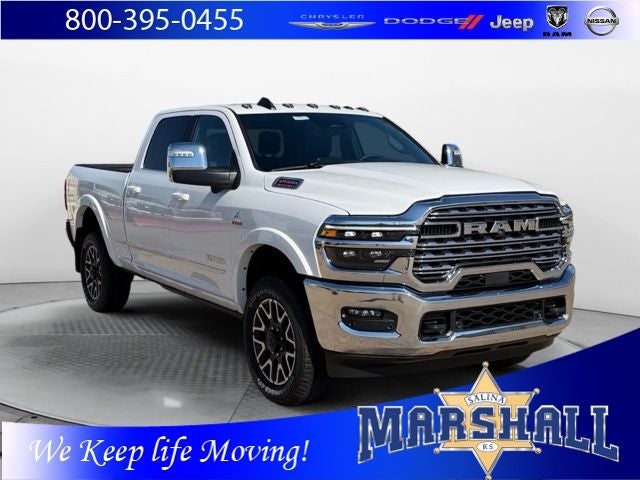 2026 RAM 2500 RAM 2500 LIMITED CREW CAB 4X4 6'4' BOX in Bright White Clear-Coat Exterior Paint — front three-quarter view