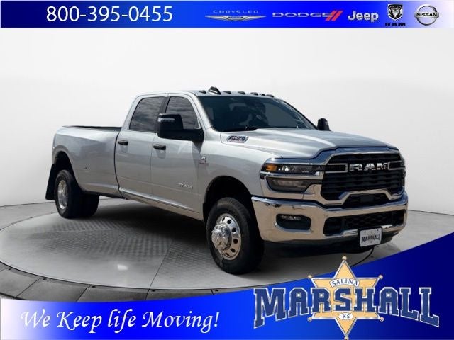 2026 RAM 3500 RAM 3500 LONE STAR CREW CAB 4X4 8' BOX in Silver-Zynith Exterior Paint — front three-quarter view