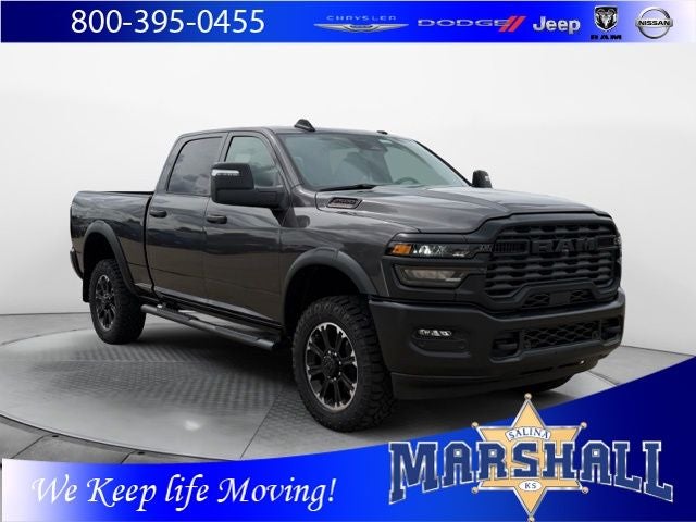 2026 RAM 2500 RAM 2500 WARLOCK CREW CAB 4X4 6'4' BOX in Granite Crystal Metallic Clear-Coat Exterior Paint — front three-quarter view