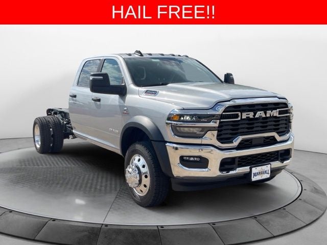 2026 RAM Ram 4500 Chassis Cab RAM 4500 BIG HORN CHASSIS CREW CAB 4X4 60' CA in Silver-Zynith Exterior Paint — front three-quarter view