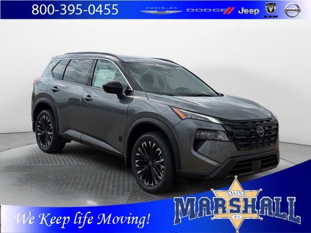 2026 Nissan Rogue Dark Armor in Gun Metallic — front three-quarter view