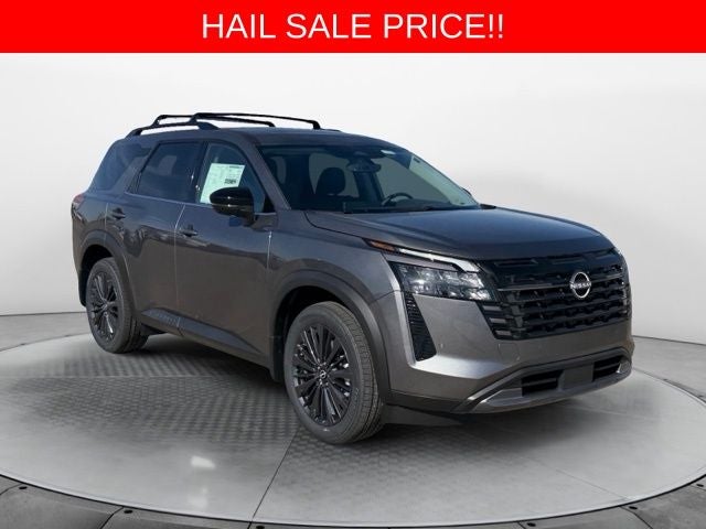 2026 Nissan Pathfinder SL in Gun Metallic — front three-quarter view
